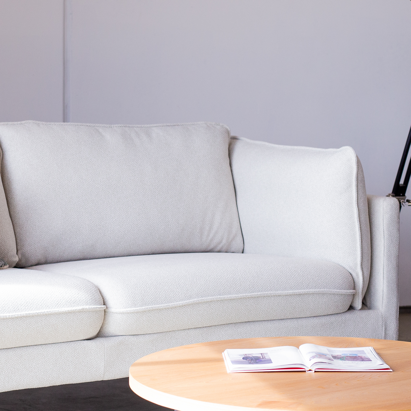Chicago 2.5 seat fabric sofa - Pebble Pearl