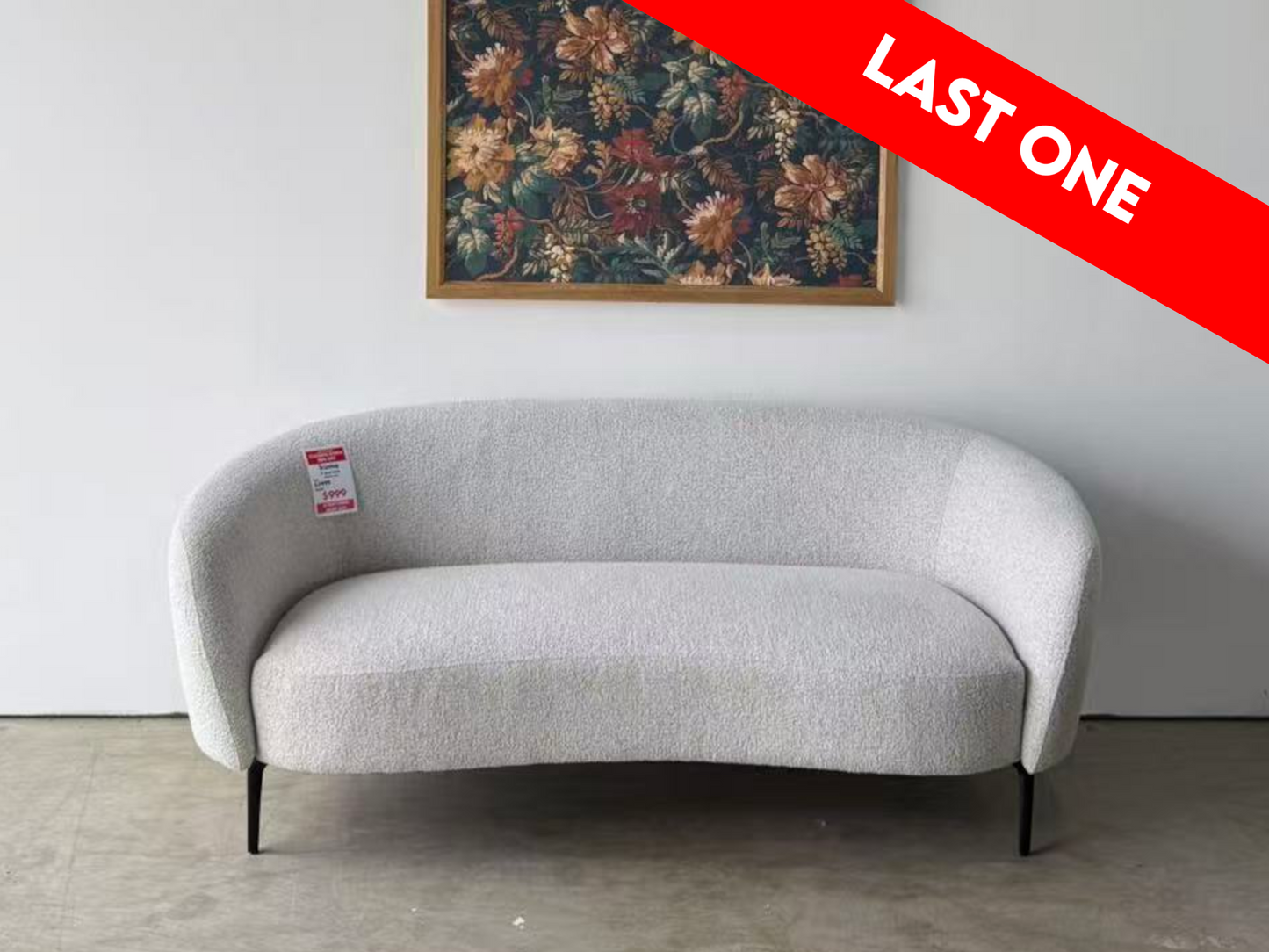 Floorstock | Kumo 3 seat fabric sofa - Famous Oat