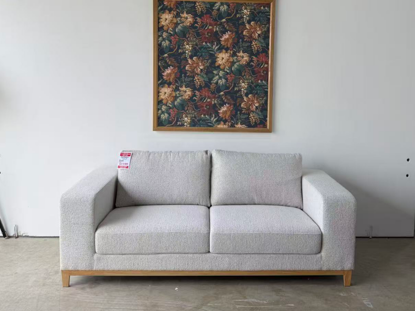 Harbour 3 seat fabric sofa - Famous Oat