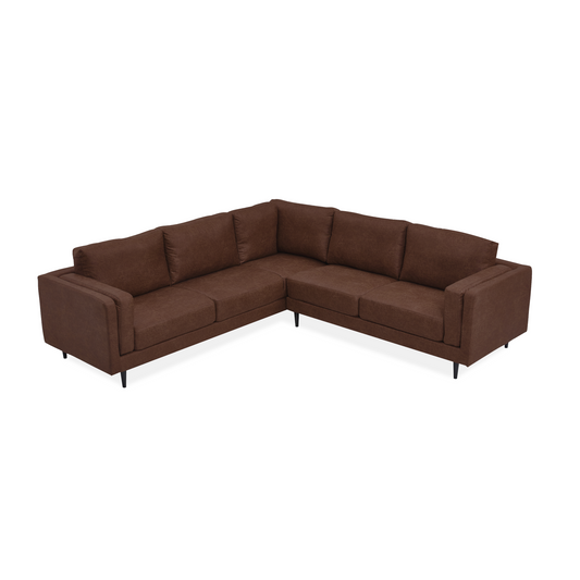 Henty 5 seat fabric corner - Highland Chestnut