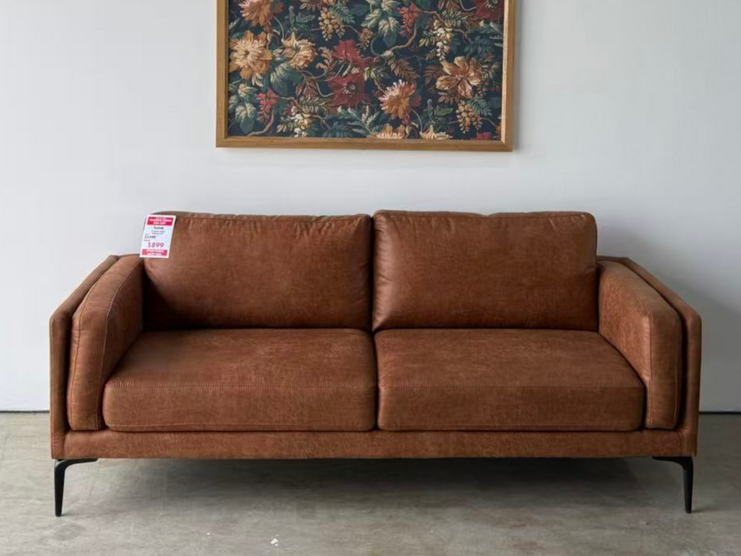 Luna 3 seat fabric sofa - Highland buff