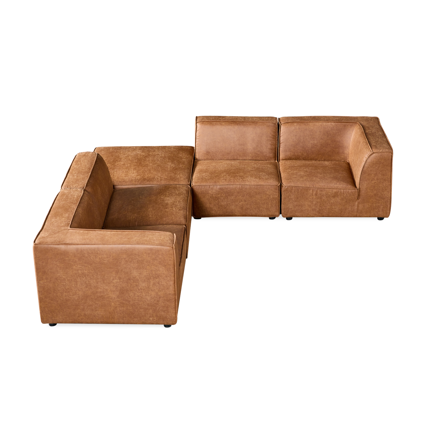 Loft sectional fabric modular - Highland Buff