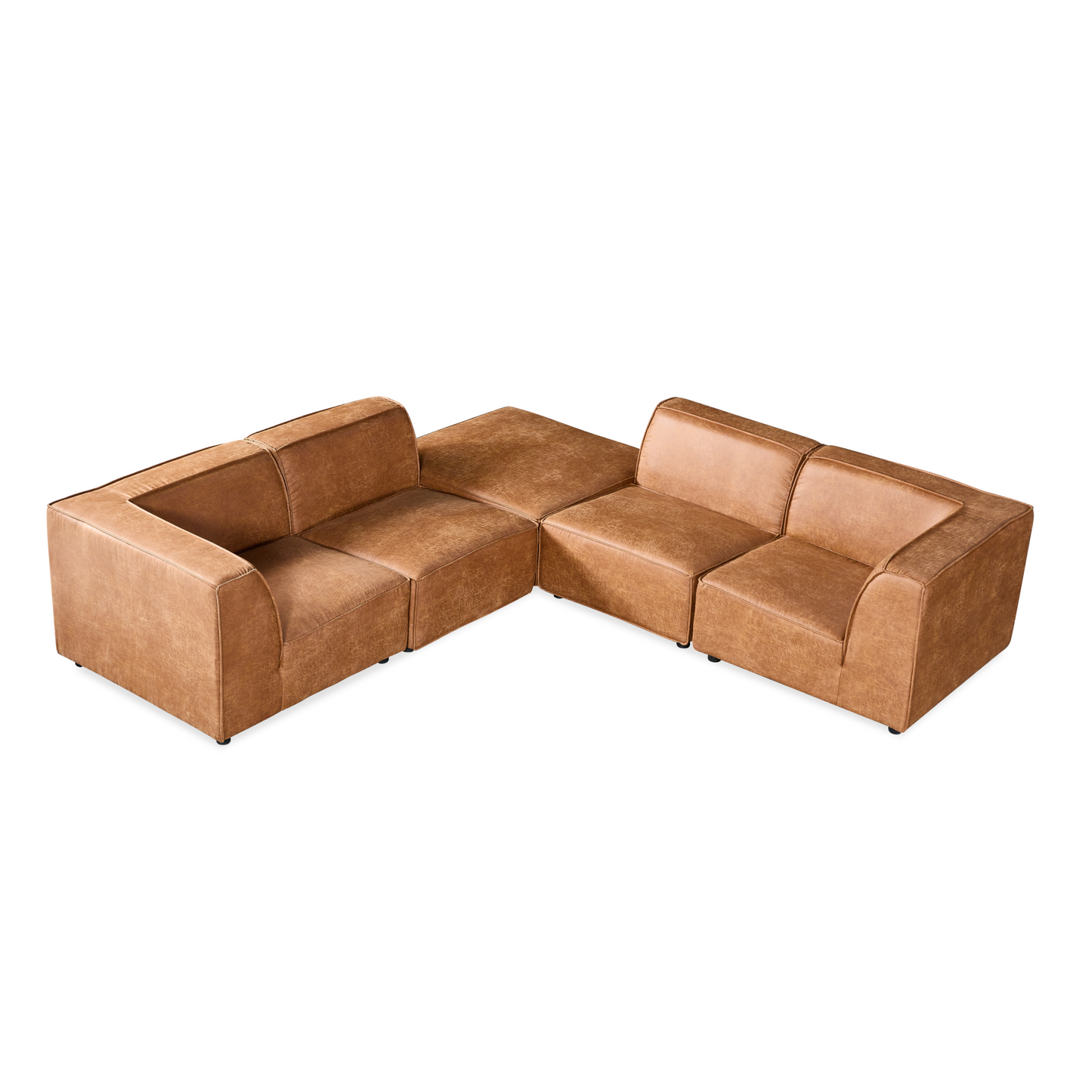 Loft sectional fabric modular - Highland Buff