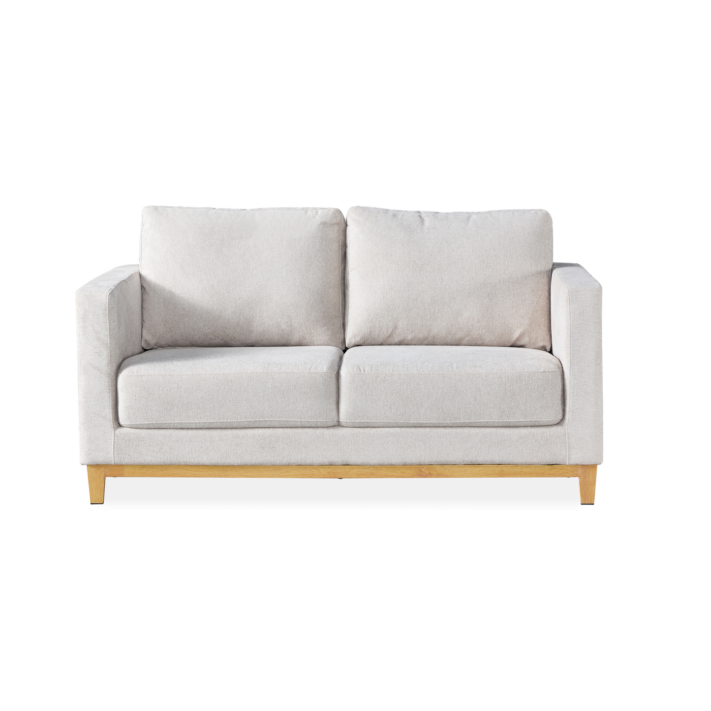 Pre-Order | London 2 seat fabric sofa w/oak frame leg - Garden Natural