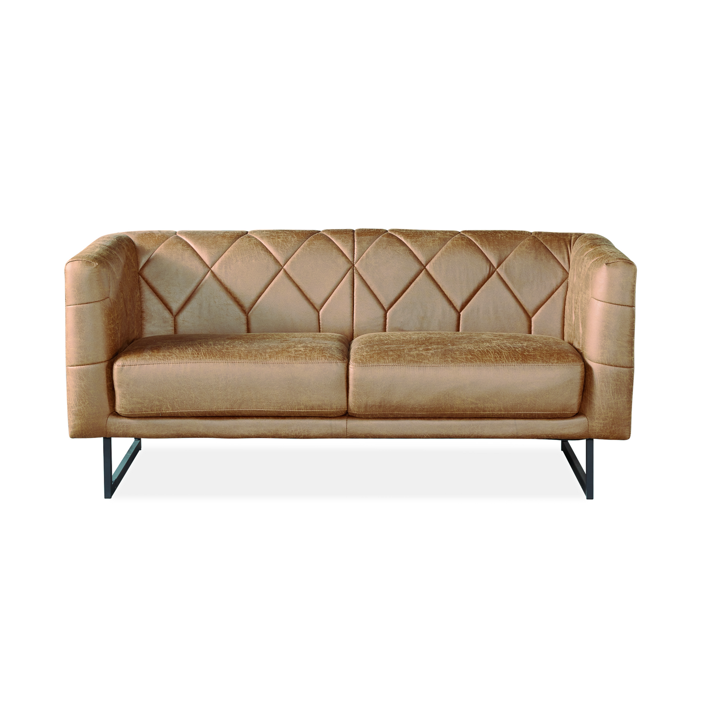 Marcel 2 seat fabric sofa - Highland Saddle