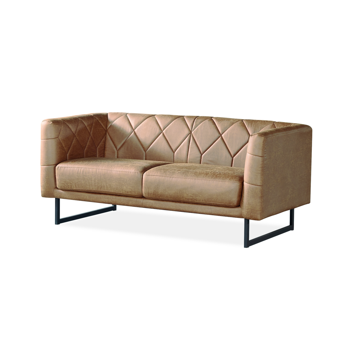 Marcel 2 seat fabric sofa - Highland Saddle