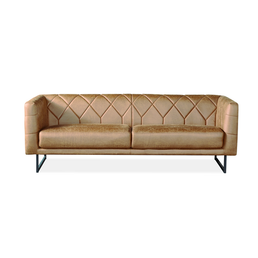 Marcel 3 seat fabric sofa - Highland Saddle