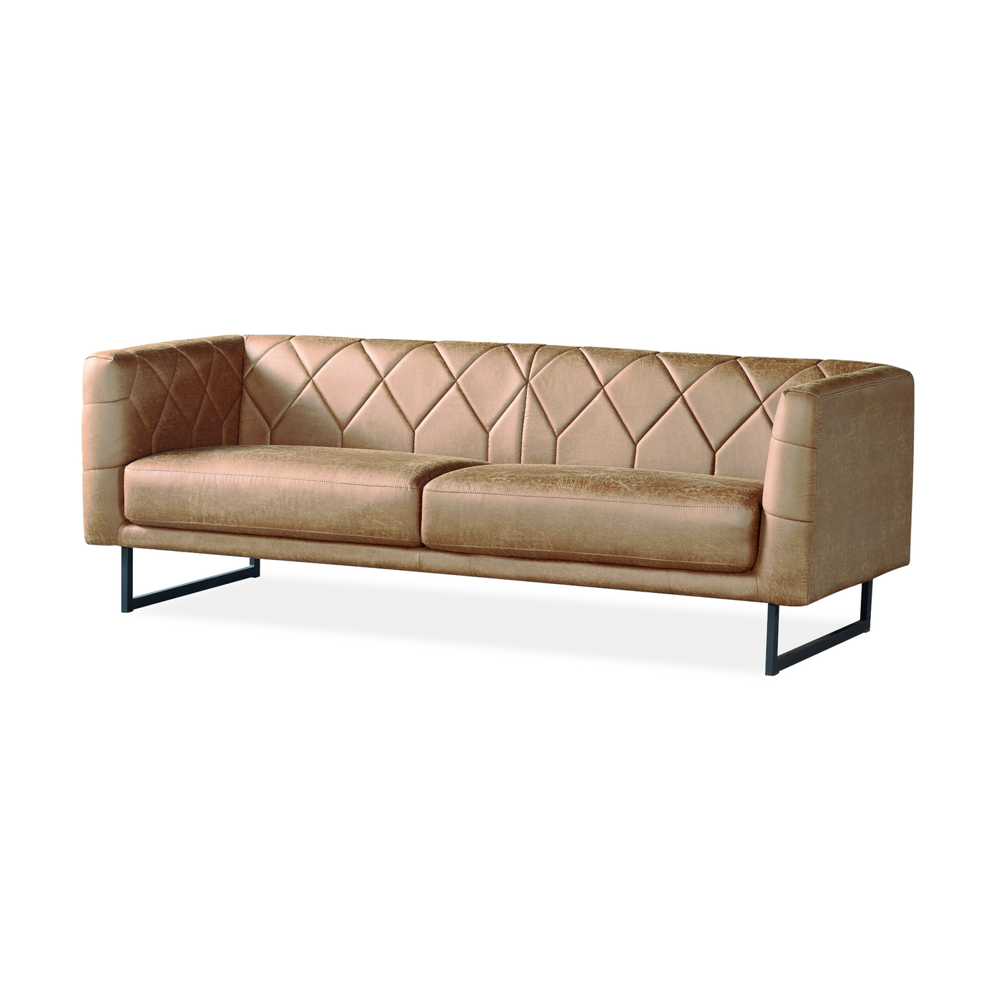 Marcel 3 seat fabric sofa - Highland Saddle