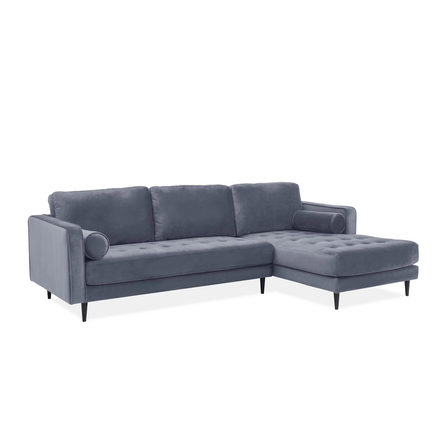 Mersey 2.5 seat fabric modular with right chaise - Roma Grey