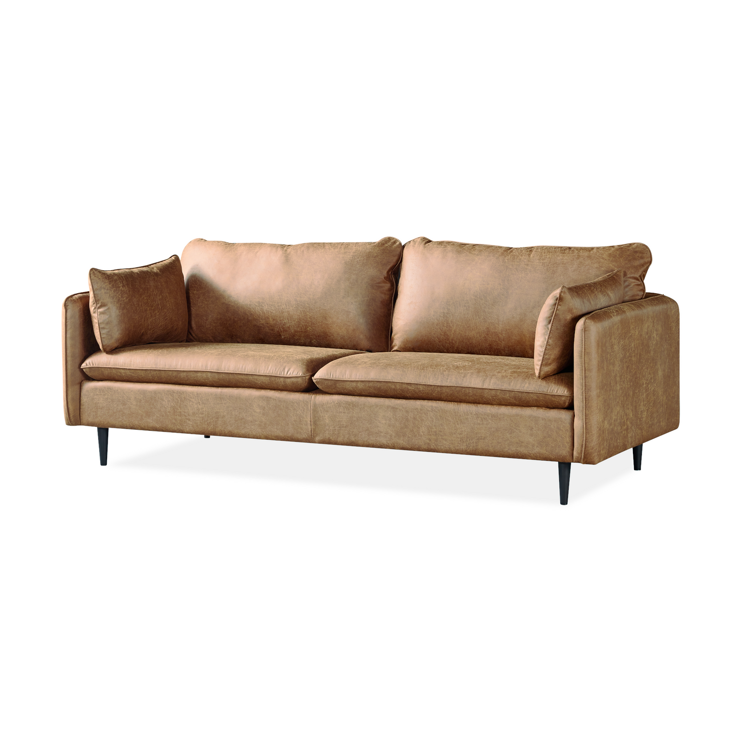 Sisco 3 seat fabric sofa - Highland Saddle